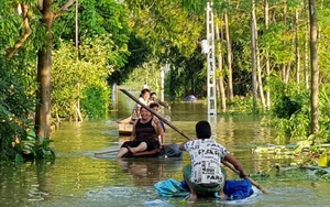 4 ngày sau khi 'vỡ đê có kế hoạch', dân Chương Mỹ vẫn phải chèo thuyền