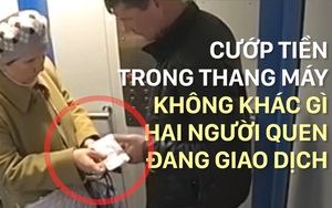 Clip: Uy hiếp cướp tiền trong thang máy, bình thản như hai người quen đang giao dịch
