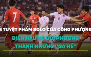 Top 5 tuyệt phẩm solo của Công Phượng, biến hậu vệ đối phương thành những “gã hề”