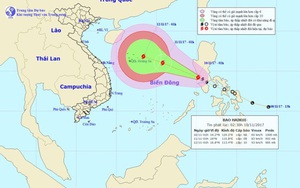 Bão số 13 đang tăng sức mạnh, hướng thẳng vào quần đảo Hoàng Sa