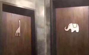 Đang "bí" lại gặp ngay biểu tượng khó hiểu ở cửa WC, chàng trai đăng ảnh cầu cứu dân mạng