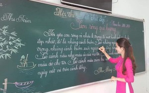 Khi giáo viên tiểu học đi thi viết chữ đẹp: Không máy in hay font chữ xịn sò nào có thể sánh ngang với bàn tay cô giáo!