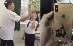 Học sinh Sài Gòn làm vỡ iPhone X khi diễn lại cảnh hất điện thoại kinh điển trong Hậu Duệ Mặt Trời