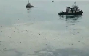 Video đầu tiên tại hiện trường máy bay Lion Air chìm dưới biển