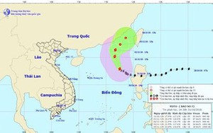 Bão số 7 đang di chuyển theo hướng Bắc Tây Bắc