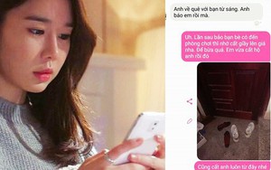 Thấy đôi giày lạ trước cửa phòng trọ, cô gái chụp ảnh, nhắn tin dặn khéo bạn trai