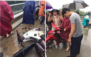 Thanh niên chạy xe máy đâm vào thành cầu, lao xuống sông và "khoảnh khắc xuất thần" lan tỏa khắp mạng xã hội