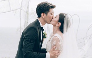 Đám cưới kín đáo của "Triệu Mẫn" Giả Tịnh Văn: Cô dâu hôn đắm đuối chú rể kém 9 tuổi bên 3 cô con gái