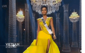 Cận cảnh màn trình diễn trang phục dạ hội như siêu mẫu của H'Hen Niê tại bán kết Miss Universe 2018