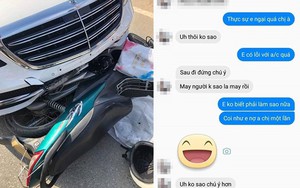 Đâm Mercedes mới, tài xế Grab sợ đến mức "tim nhảy ra ngoài" và hành xử đáng nể của chủ xe