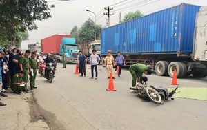 Nữ công nhân bị xe container cán chết thương tâm trên đường đi làm