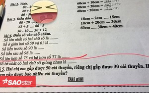 Dân mạng tranh cãi ‘nảy lửa’ về bài toán ‘hại não’ của học sinh lớp 1