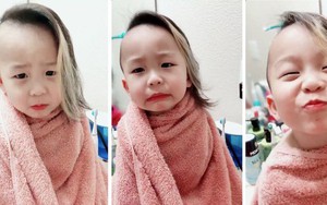 Clip "em bé tóc mây" phản ứng quá cute khi bị mẹ mắng nhận ngay 1.6 triệu view chỉ sau 2 ngày lên sóng