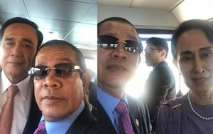 Chùm ảnh: Tinh thần selfie "cao độ" của Thủ tướng Campuchia cùng các nguyên thủ ASEAN