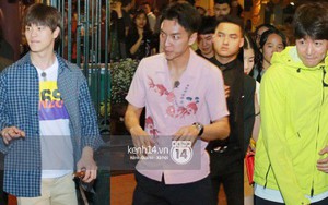 Đến nhà hàng Việt dùng bữa, tài tử "Hoa du ký" Lee Seung Gi, Yook Sung Jae cùng HLV U23 khó khăn thoát khỏi đám đông fan