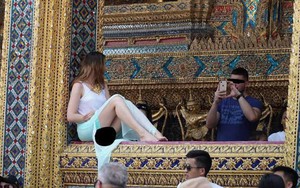 Nữ du khách ăn mặc "thiếu vải", chụp ảnh phản cảm trong chùa, cư dân mạng phẫn nộ yêu cầu bắt giữ