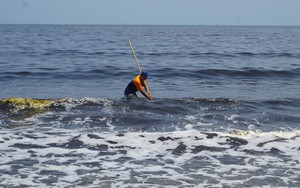 Vệt nước đen bốc mùi hôi dài 5km ở biển Đà Nẵng