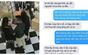 Cô gái "đào mỏ" mua đồ với hai anh, tối về chửi shop vì xin bán lại không thành