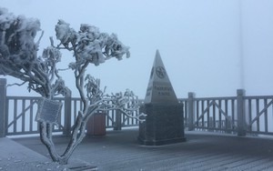 Băng giá phủ trắng đỉnh Fansipan trong tháng 4: Chuyên gia khí tượng nói gì?