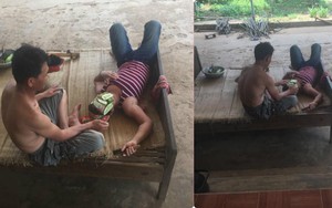 Bố ra vườn hái dưa chuột đắp mặt nạ cho mẹ: Hình ảnh đẹp nhất ngày hôm nay