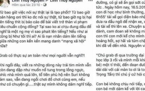 Đề nghị công an làm rõ vụ khách tố tài xế Grab quấy rối tình dục con gái bằng lời nói