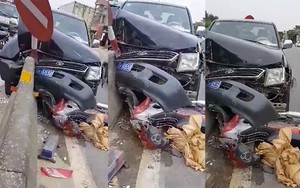 Đánh lái tránh xe qua đường, xe biển xanh đâm cụ ông văng xa 10m trên quốc lộ