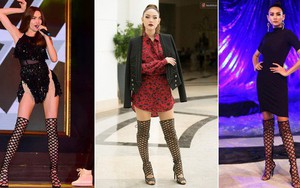 Minh Hằng "đụng" cùng kiểu boots với Hà Hồ và Võ Hoàng Yến: Chỉ thấy tội cho cô gái đó!