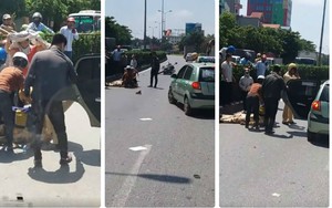 Một CSGT Hưng Yên bị thương nặng sau va chạm với xe tải trên Quốc lộ 5