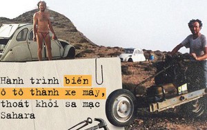 Người đàn ông "hô biến" ô tô thành xe máy để di chuyển giữa sa mạc Sahara