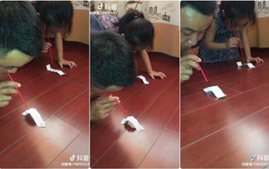 Không muốn con xem điện thoại hay TV, ông bố này đã nghĩ ra một trò chơi tuy đơn giản nhưng cực thú vị