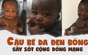 Cậu bé bụ bẫm với nước da đen bóng gây sốt vì "nụ cười tỏa nắng"