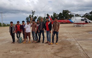 Bầu Đức điều trực thăng giải cứu thành công 26 người bị lũ bao vây ở Lào