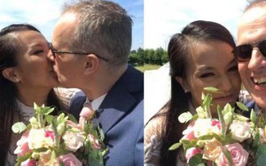 Lý Thanh Thảo "Mùi ngò gai" hôn đắm đuối chồng Tây trong lễ cưới ở Hà Lan