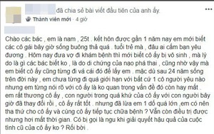 Chồng trẻ sốc nặng khi phát hiện vợ có nguy cơ vô sinh do "tàn dư tuổi trẻ", từng vá trinh để lừa chồng