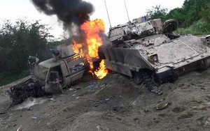 Xe thiết giáp liên quân Saudi Arabia bị bắn cháy "như ngả rạ": Từ Mỹ hay Anh đều tan xác
