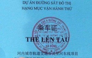Tổng thầu tự ý in thẻ lên tàu đường sắt trên cao có chữ Trung Quốc
