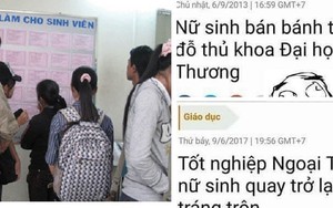 Thực hư thông tin nữ sinh đỗ thủ khoa Ngoại thương đi bán bánh tráng trộn