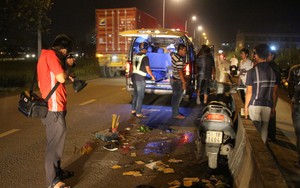 Chạy vào làn ô tô, 2 thanh niên thương vong, người dân truy đuổi xe container gây nạn ở Sài Gòn