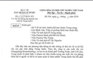 Vaccin phòng bệnh dại do Trung Quốc sản xuất không liên quan đến bê bối vaccin