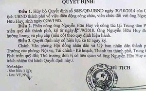 Thanh Hóa: 4 phó phòng mất chức do được bổ nhiệm sai quy định