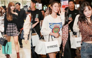 "Báu vật quốc dân" Seolhyun đẹp rạng rỡ, mỹ nhân vô danh AOA khoe chân dài nổi bật tại sân bay Tân Sơn Nhất