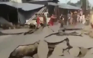 Video, ảnh: Cầu đường biến dạng đến không nhận ra nổi sau thảm họa động đất Indonesia