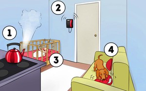 Nước sôi, con khóc, có điện thoại, cún gặm gối: Bạn xử lý số mấy trước, bí mật sẽ mở ra