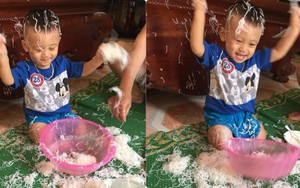 Chơi một mình giữa nhà, cậu bé đã gây nên "thảm họa" khiến cậu điên đầu giải quyết