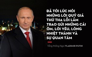 TT Putin kêu gọi người dân tha thứ lỗi lầm, trao yêu thương trong thông điệp năm mới 2018