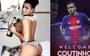 Hoa hậu siêu vòng 3 từng khiến gia đình Messi "điêu đứng" đăng ảnh nóng chào đón Coutinho tới Barca