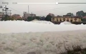 Dòng sông "tuyết" xuất hiện tại Hà Nam khiến nhiều người xôn xao