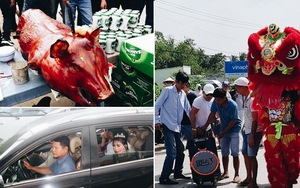 5 ngày hỗn loạn ở BOT Sóc Trăng: Xe rước dâu rầu rĩ vì ùn ứ, tài xế cúng heo tưng bừng