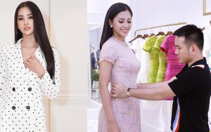 Trần Tiểu Vy khoe nhan sắc rạng rỡ, tất bật chuẩn bị váy áo 1 ngày trước khi lên đường dự thi Miss World