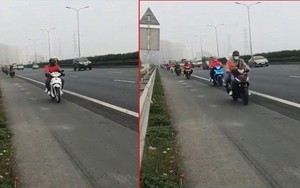 Đoàn xe máy nối đuôi đi vào đường cao tốc Pháp Vân - Cầu Giẽ: CSGT nói gì?